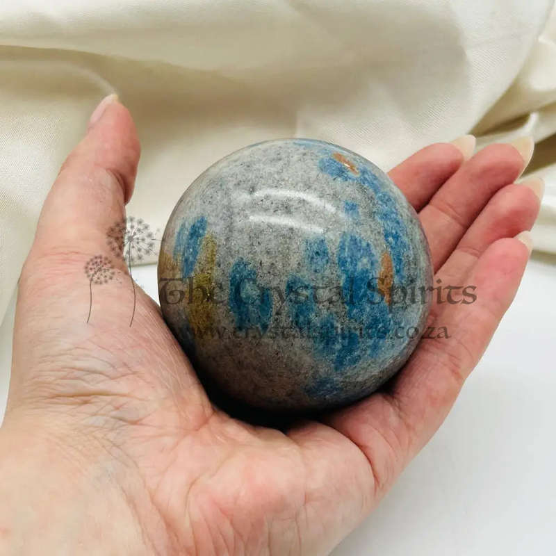 Blue Spotted Spinel Sphere for Calming Chaos
