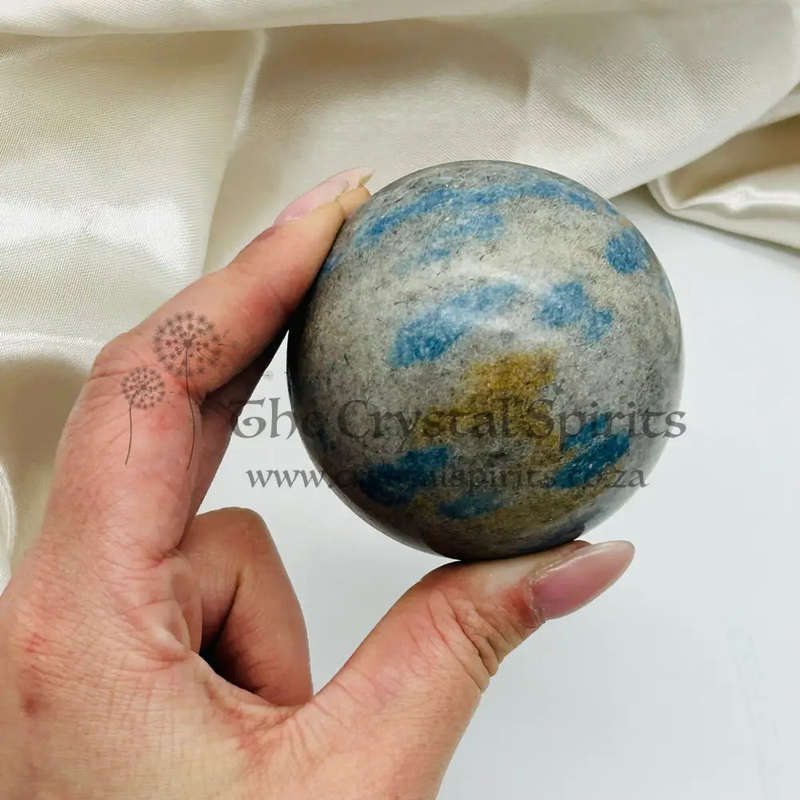 Blue Spotted Spinel Sphere for Calming Chaos