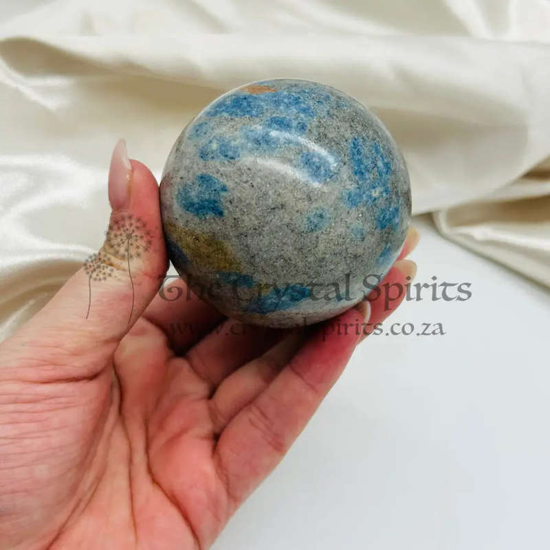 Blue Spotted Spinel Sphere for Calming Chaos