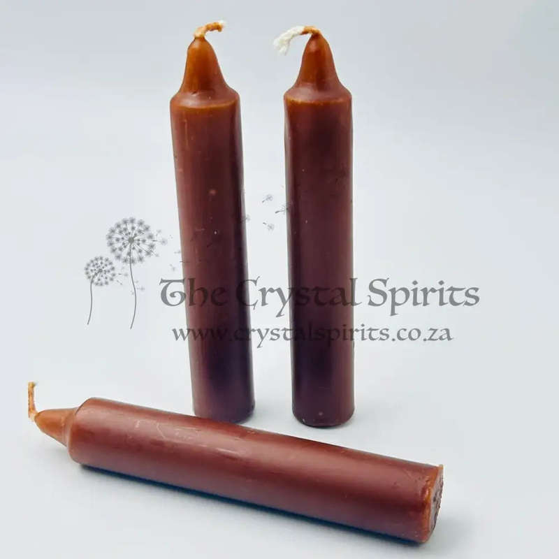 Brown Solid Coloured Ritual Candles