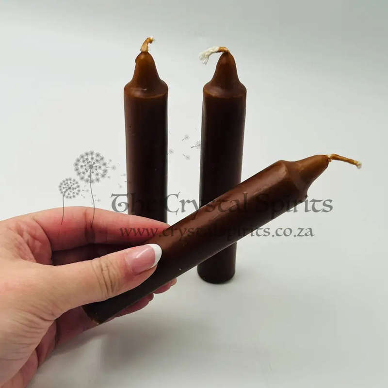 Brown Solid Coloured Ritual Candles