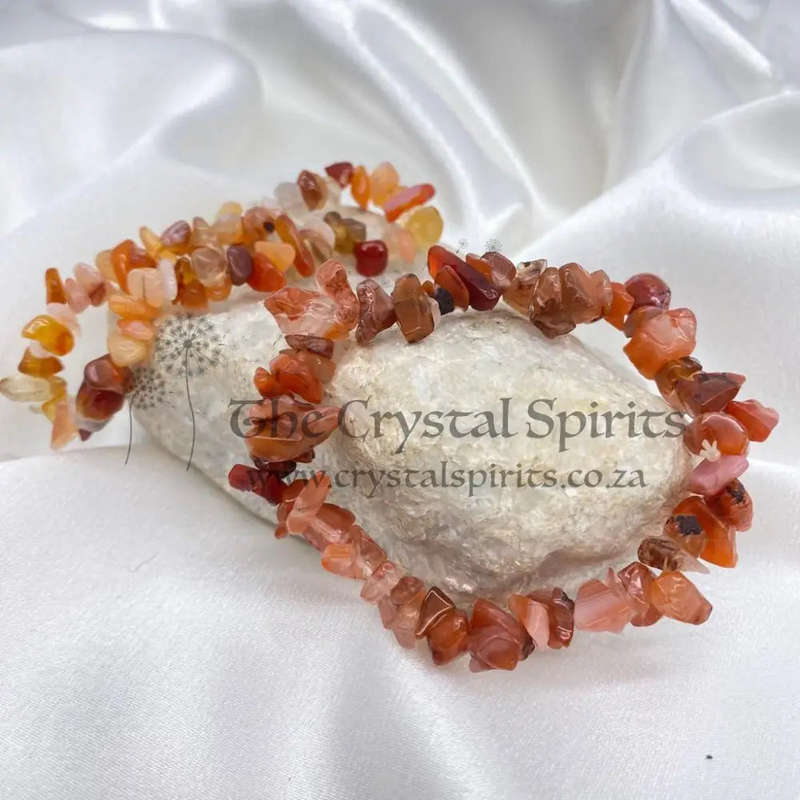 Carnelian Chip Gemstone Bracelet