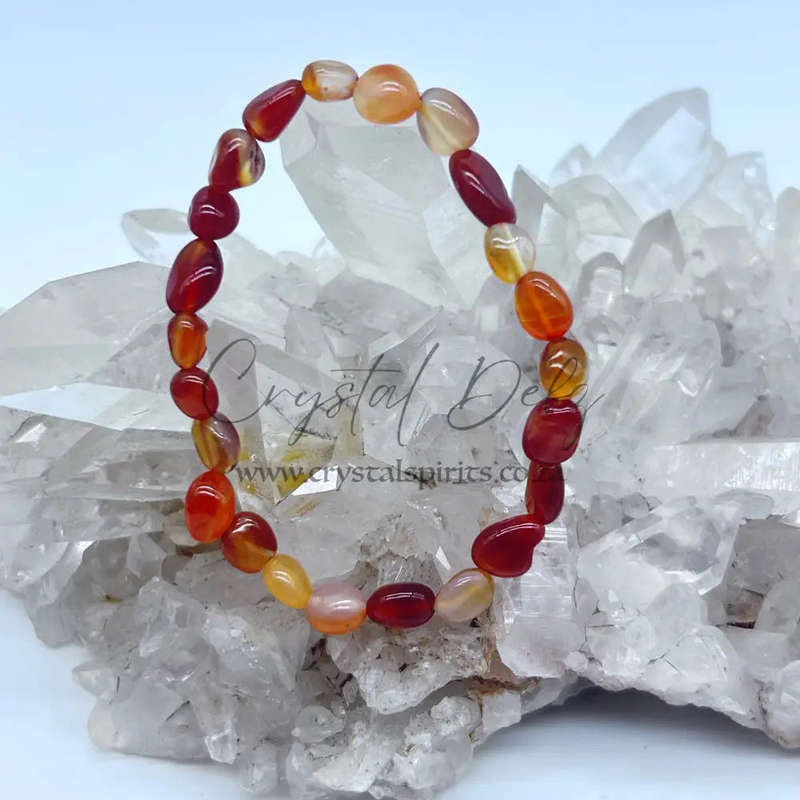Carnelian Crystal Nugget Bracelet