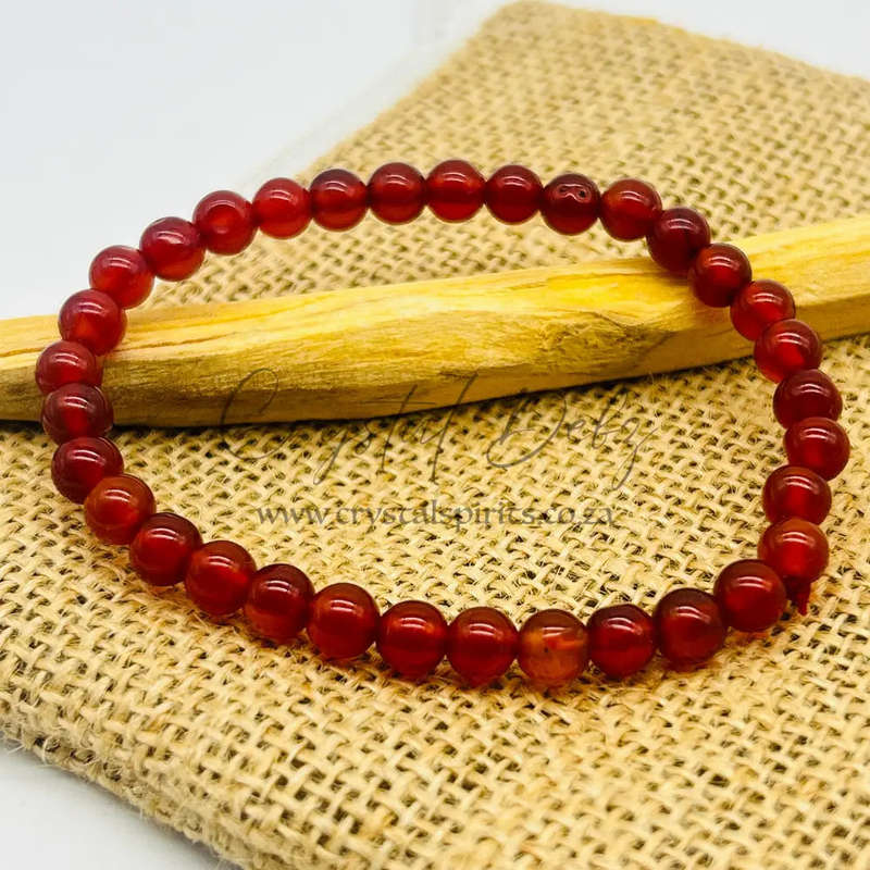 Carnelian Gemstone Bracelet -6mm