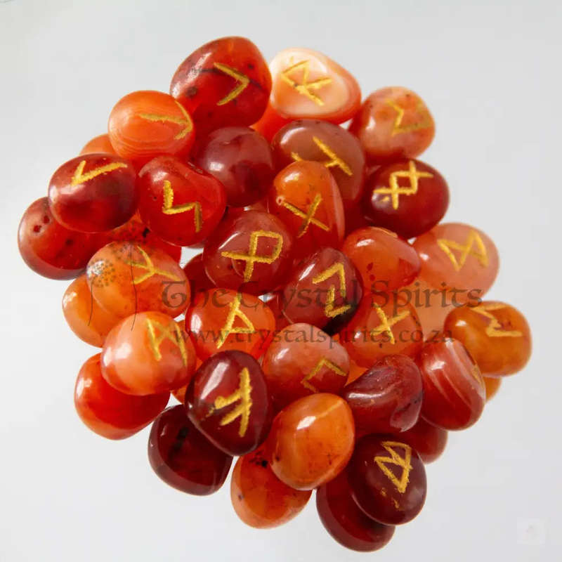 Carnelian Rune Divination Kit