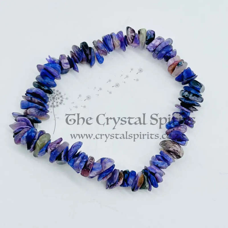 Charoite Chip Gemstone Bracelet