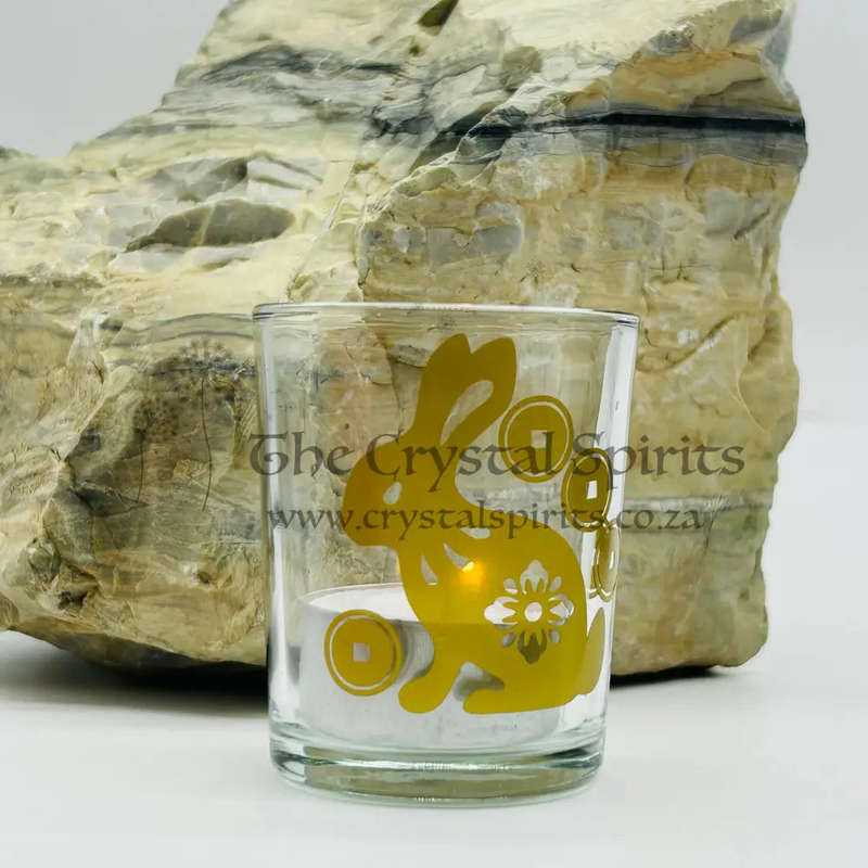 Chinese Rabbit For Wealth Tealight Candle Holder