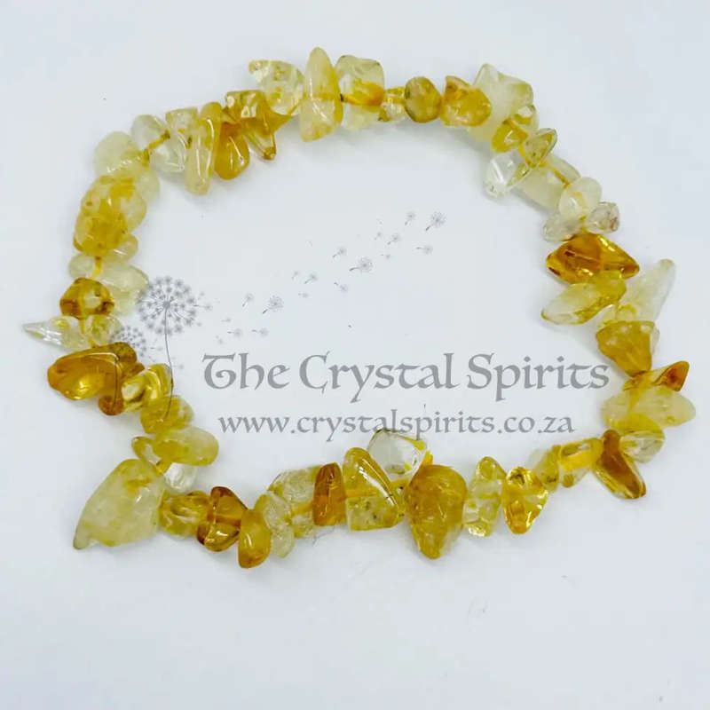 Citrine Chip Crystal Bracelet