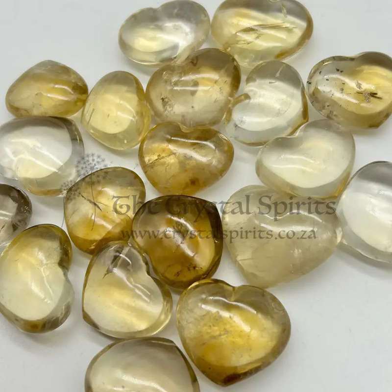 Citrine Crystal Hearts
