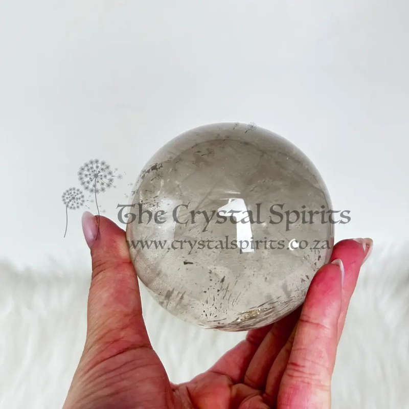 Clear Quartz And Smoky Sphere