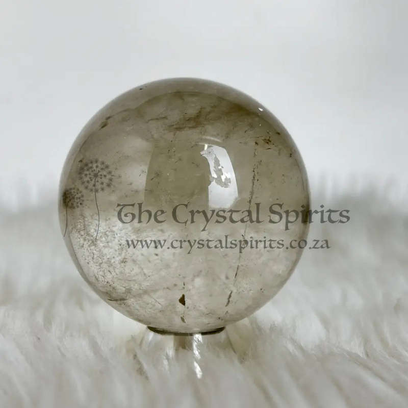 Clear Quartz And Smoky Sphere