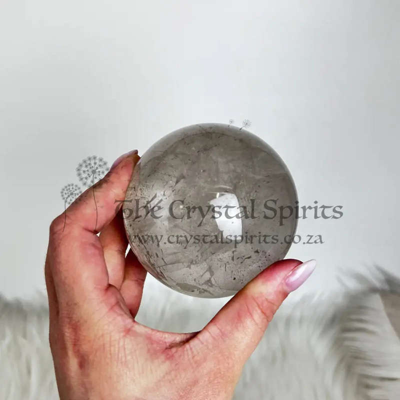 Clear Quartz And Smoky Sphere