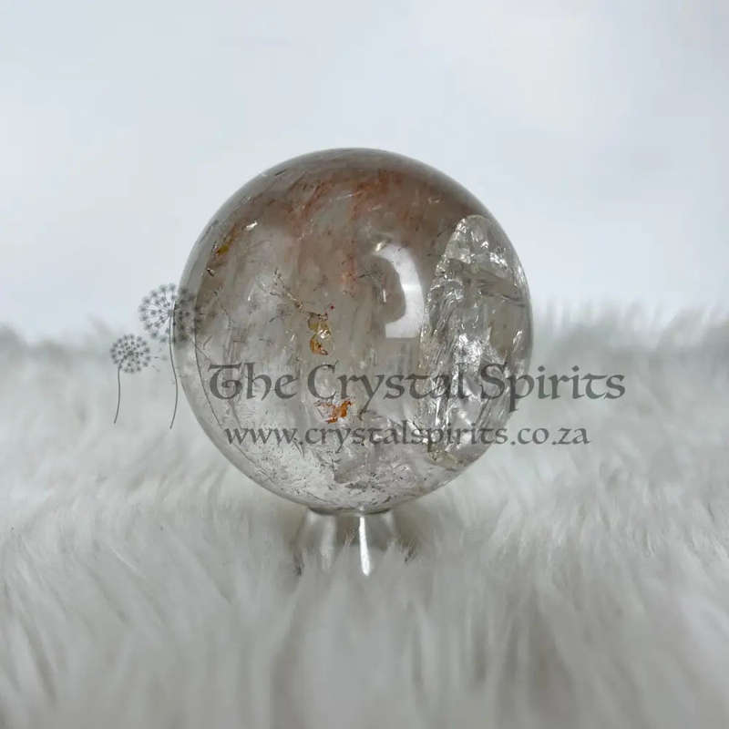 Clear Quartz And Smoky Sphere