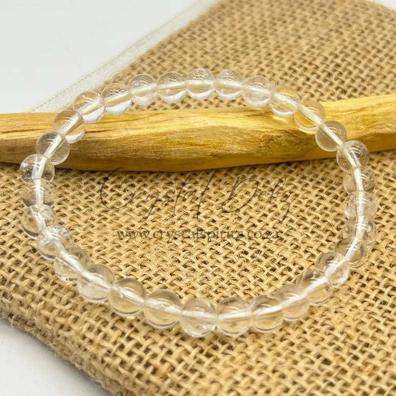 Clear Quartz Gemstone Bracelet -6mm