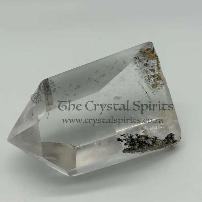 Clear Quartz Generator with Tourmaline Inclusions