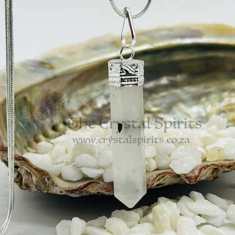 Divine Intention Black Rutile Quartz Crystal Pendant