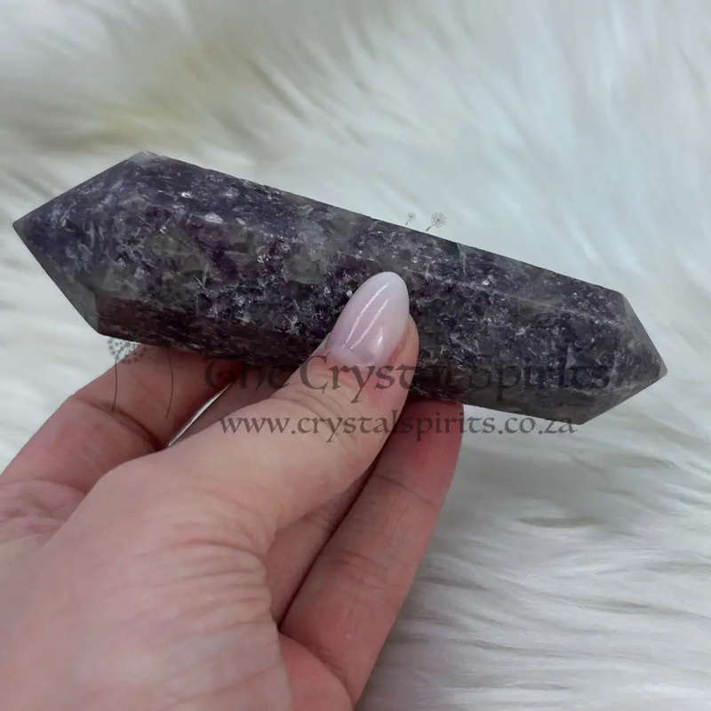 Double Terminated Lepidolite Wand