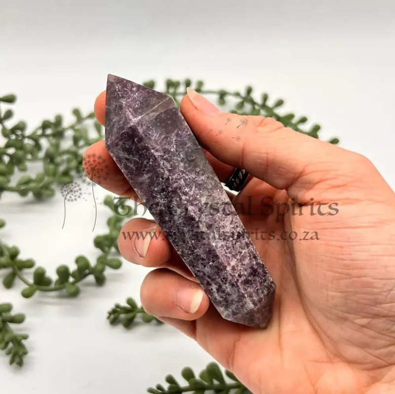 Double Terminated Lepidolite Wand for Better Business