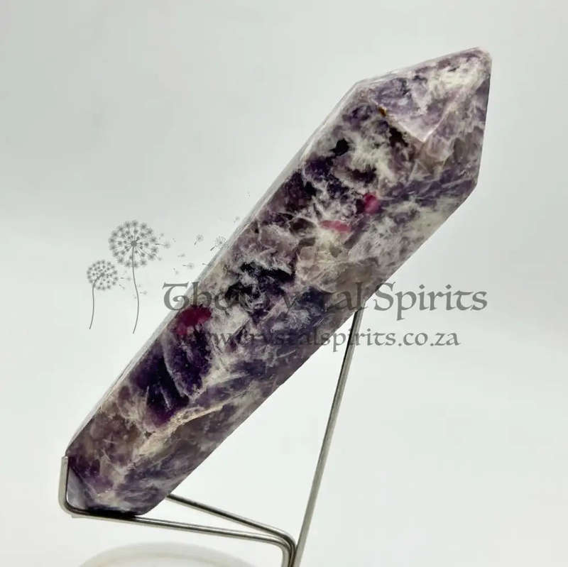 Double Terminated Lepidolite Wand for Better Business