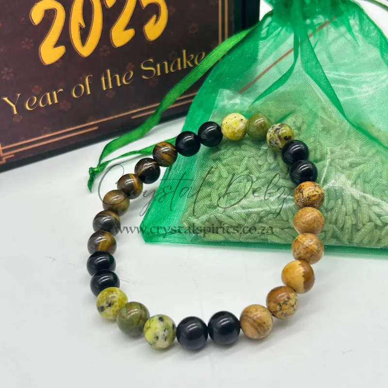 Dragon Zodiac- Year Of The Snake 2025 Gemstone Bracelet