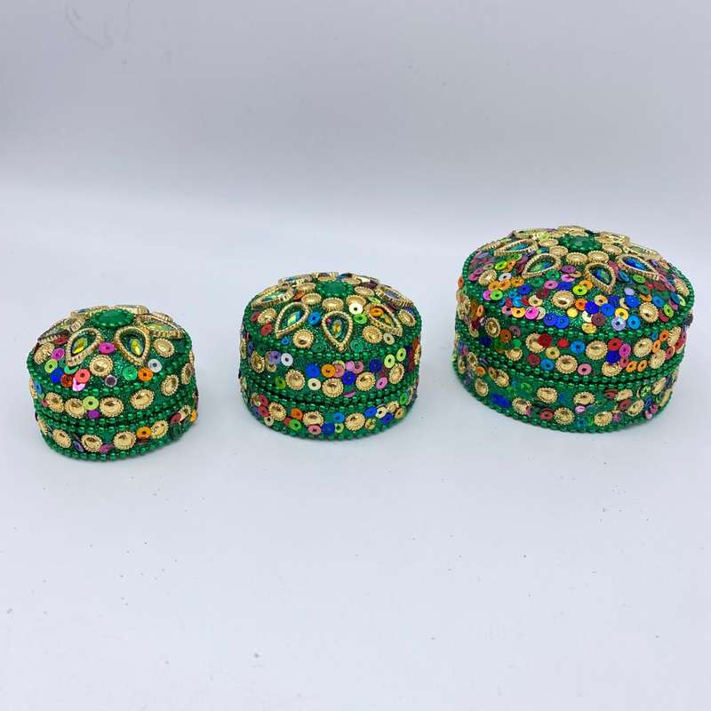 3 in 1 Green Trinket Box