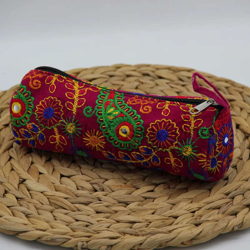Embroidered Pencil Bag