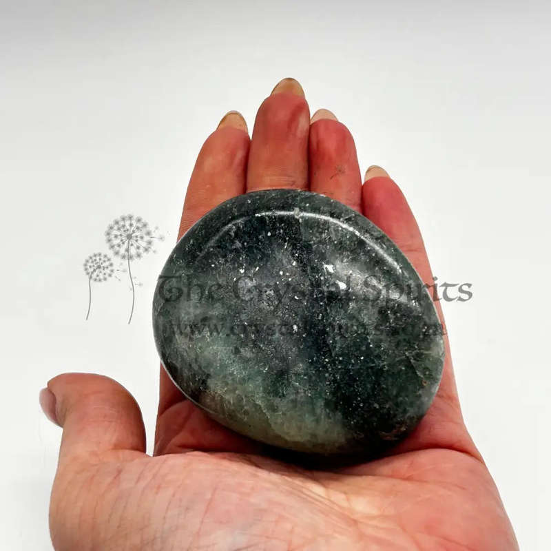 Emerald Fuchsite Crystal Palm Piece