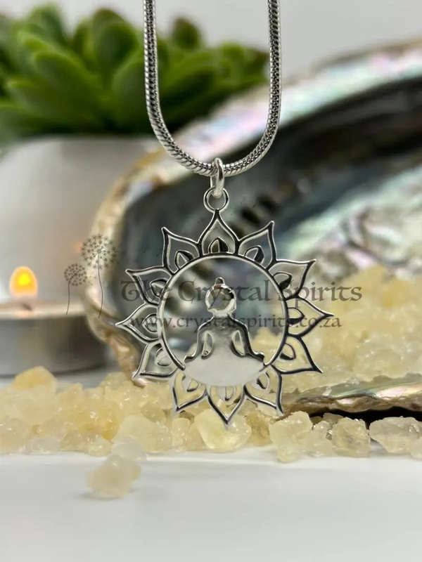 Enlightenment and Compassion Labradorite Sterling Silver Pendant