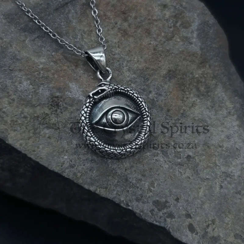 Eye with Snake Sterling Silver Pendant