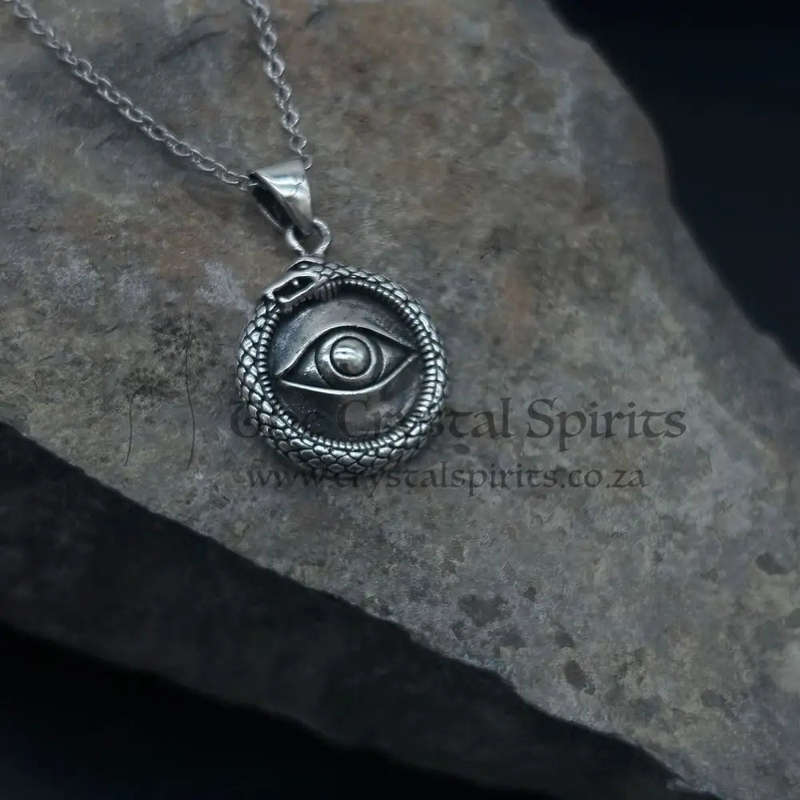 Eye with Snake Sterling Silver Pendant