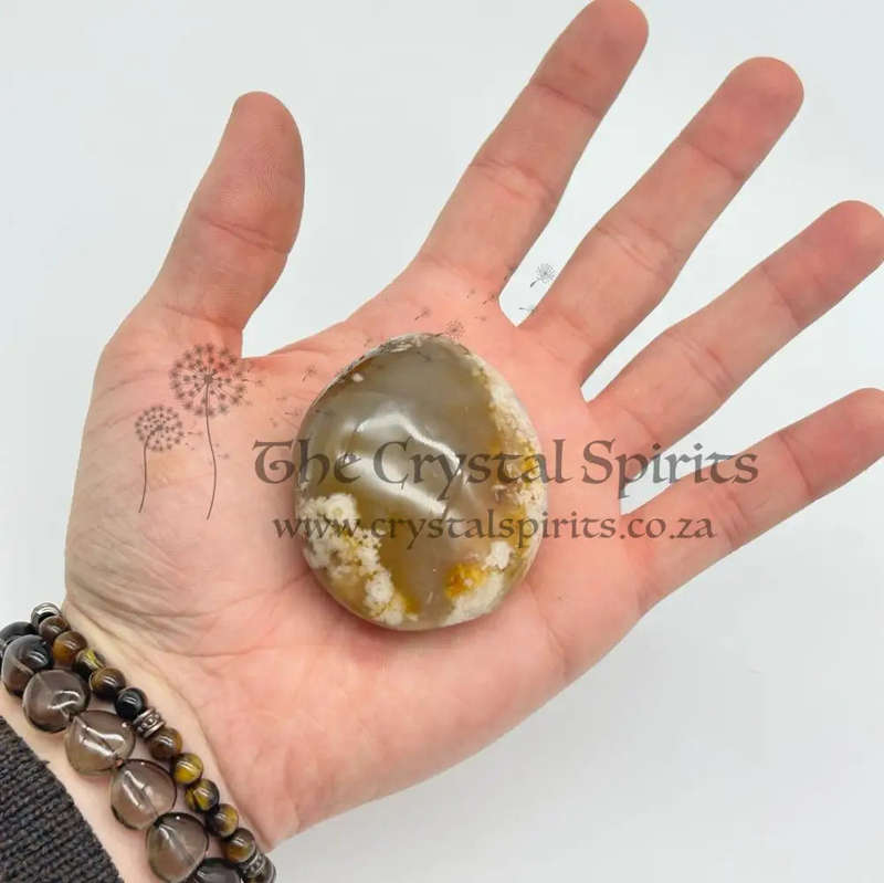 Flower Agate Oval