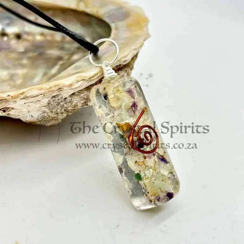 Fluorite Orgonite Pendant for Mental Stability