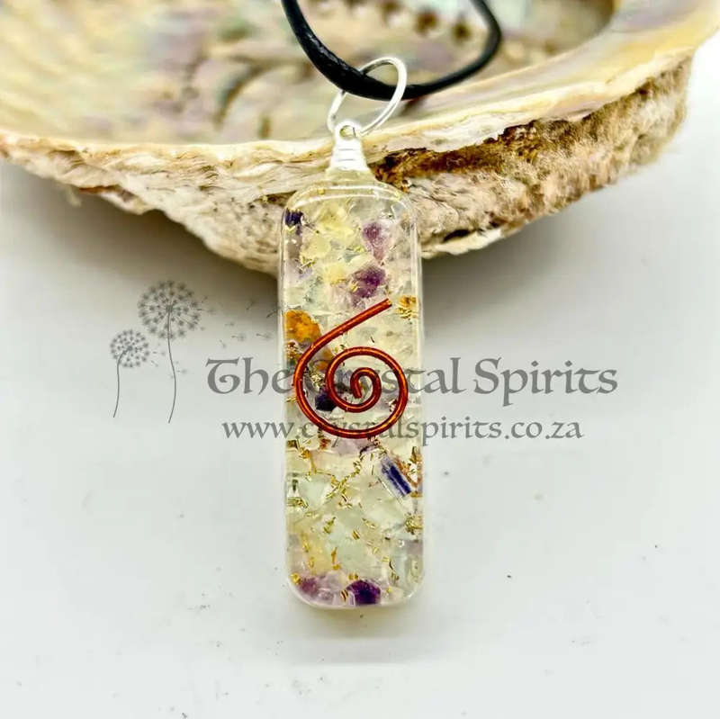 Fluorite Orgonite Pendant for Mental Stability