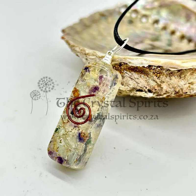 Fluorite Orgonite Pendant for Mental Stability