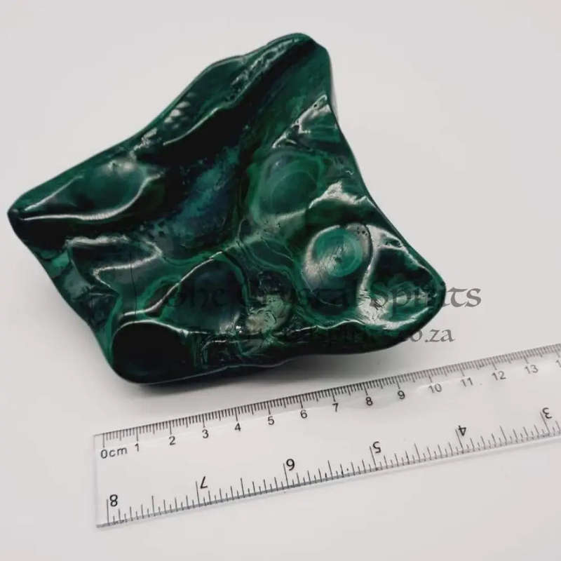 Freeform Polished Malachite Crystal for Transformation