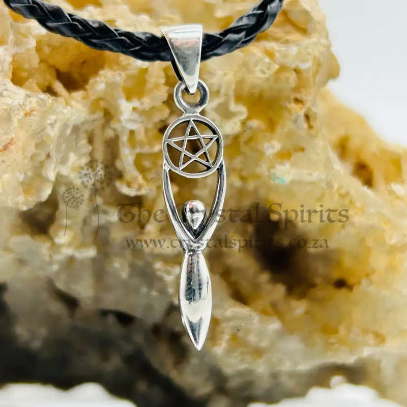 Goddess Pentacle  sterling silver pendant (Mini)