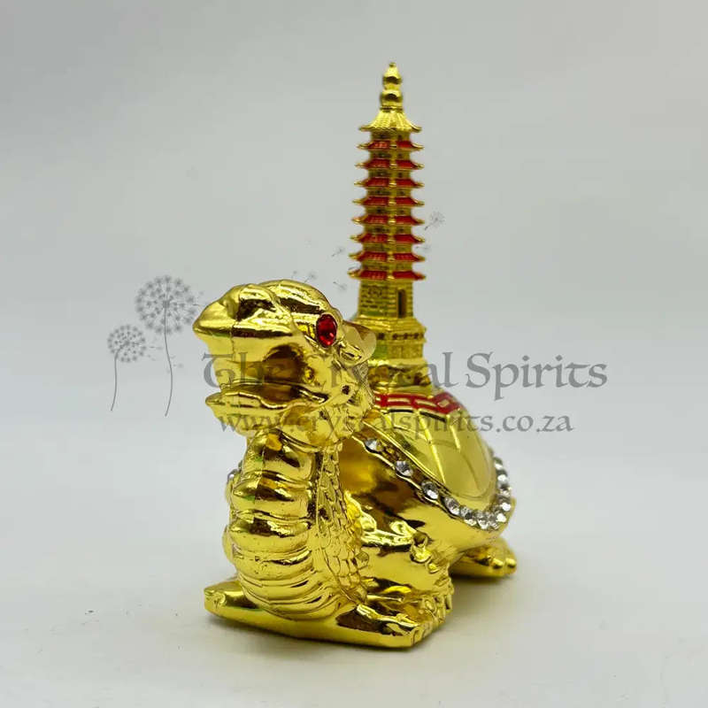 Gold Dragon With Pagoda