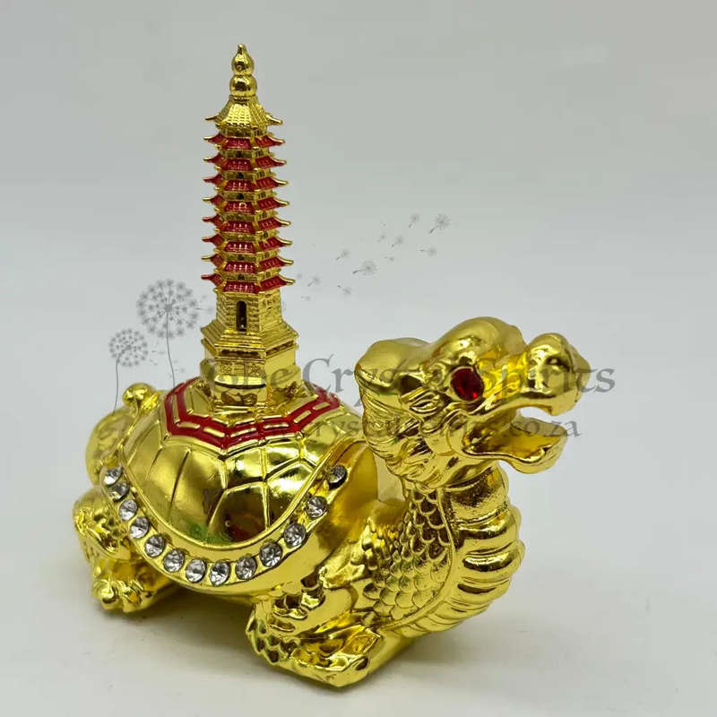 Gold Dragon With Pagoda
