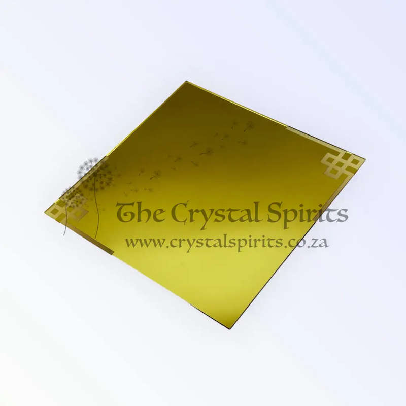 Gold Mirror With Auspicious Knot