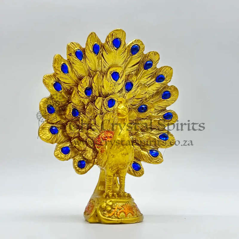 Gold Peacock Protection Amulet