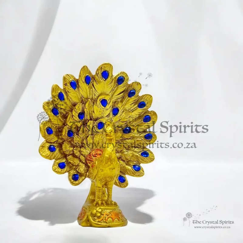 Gold Peacock Protection Amulet