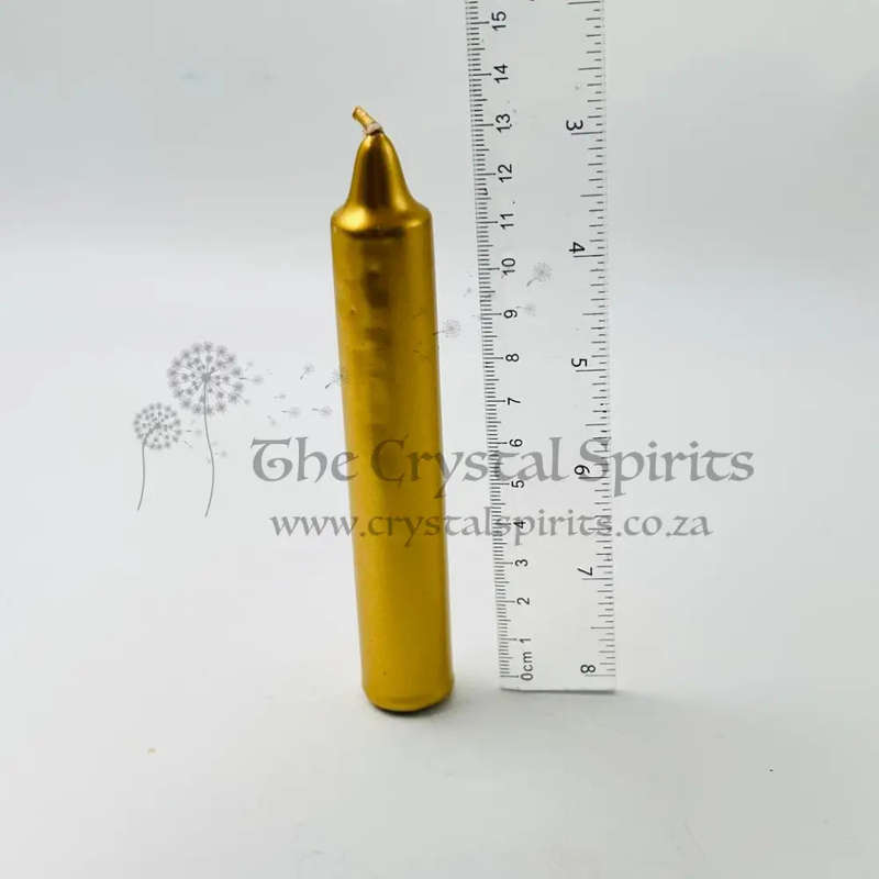 Gold Solid Coloured Ritual Candles