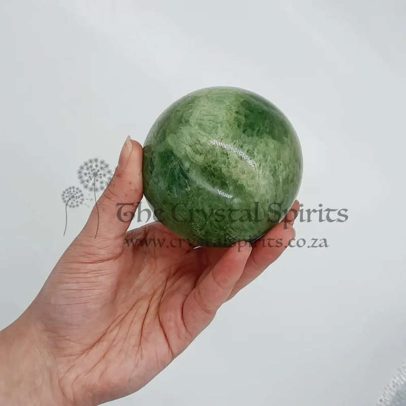 Green Fluorite Crystal Shpere