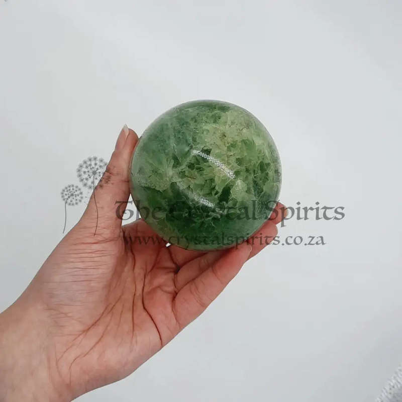 Green Fluorite Crystal Shpere