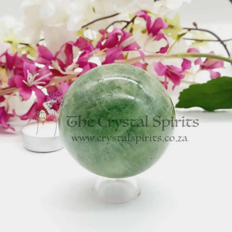 Green Fluorite Crystal Shpere