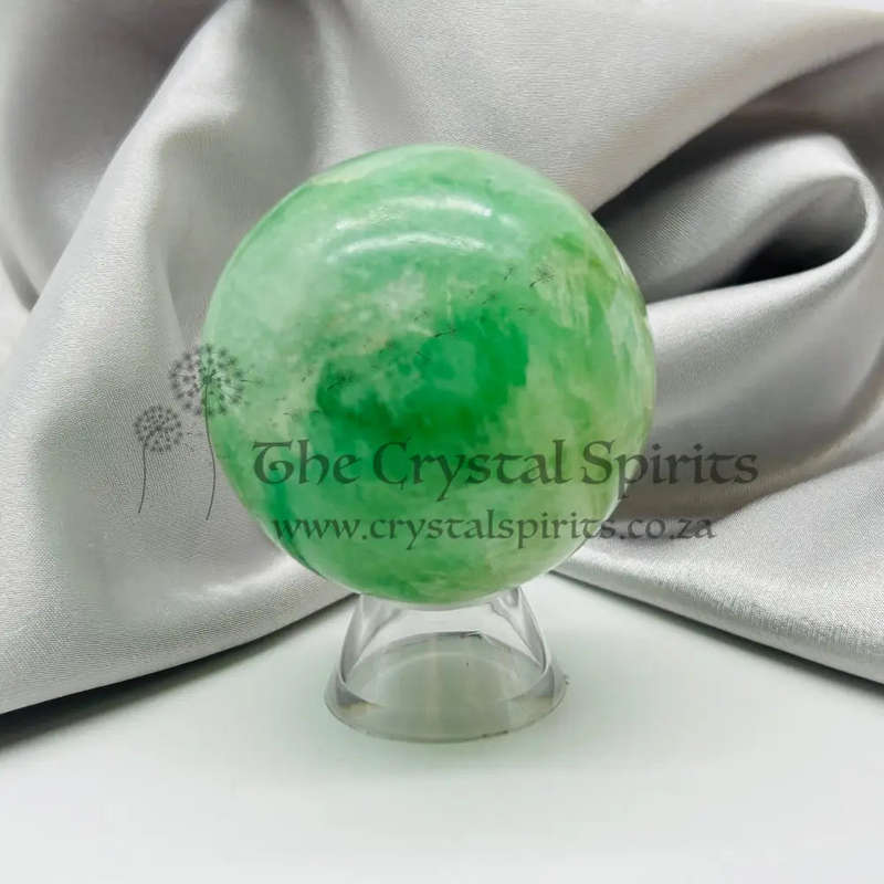 Green Fluorite Crystal Sphere