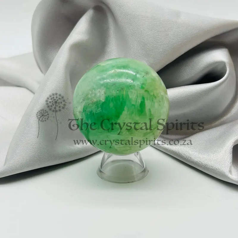 Green Fluorite Crystal Sphere