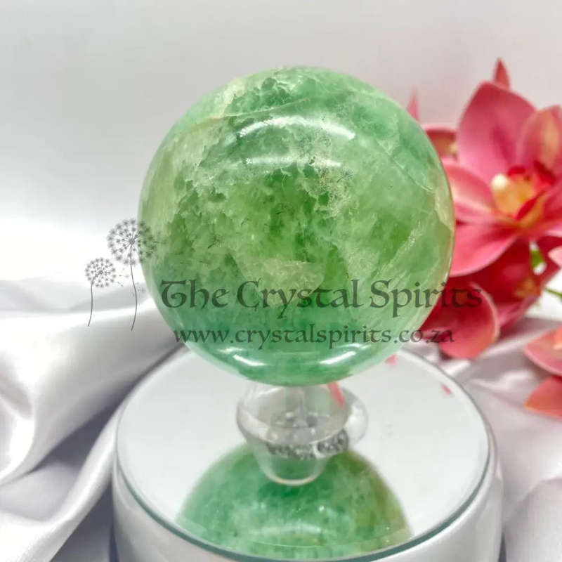 Green Fluorite Sphere