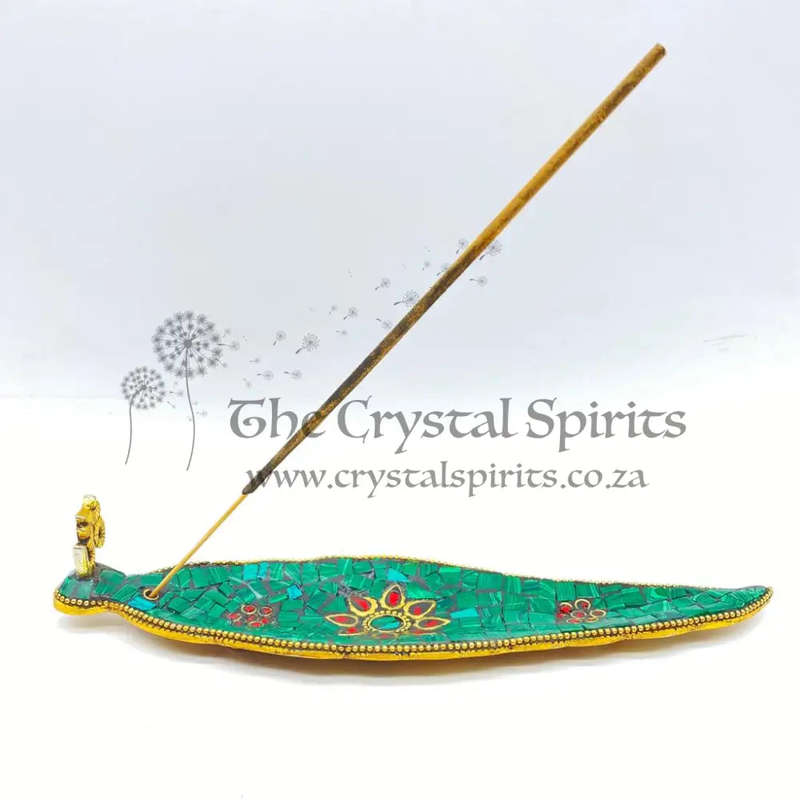 Green Mosaic OM Incense Holder