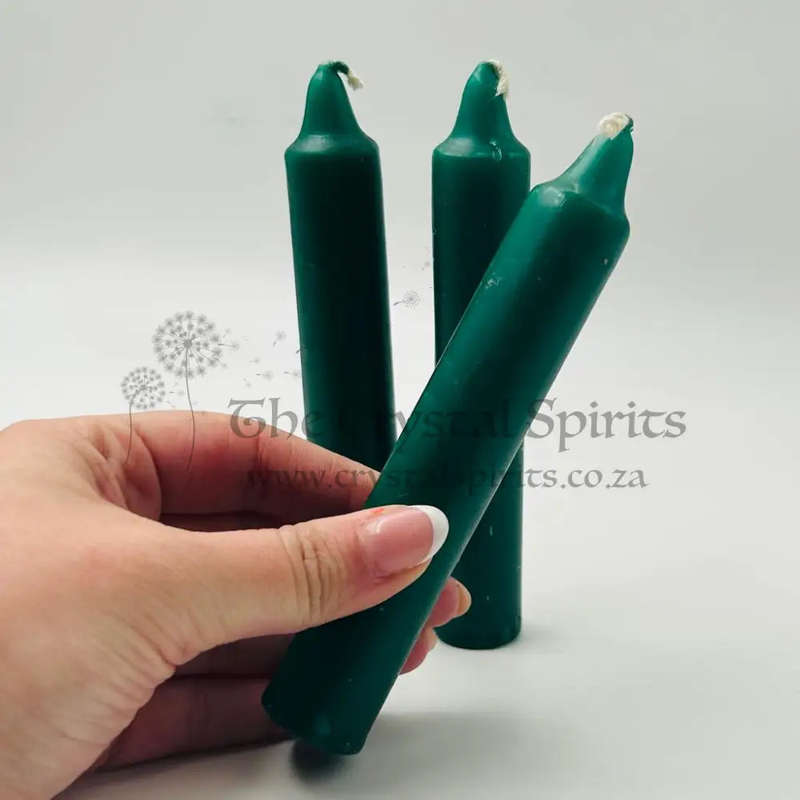 Green Solid Coloured Ritual Candles